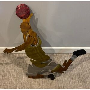 Metal Basketball Player Wall Art